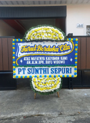 Papan Bunga Duka di Baru Ilir