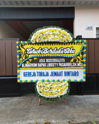 Papan Bunga Duka di Baru Ilir